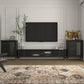 Supporto TV multimediale in legno massello Console multimediale scandinava con cassetti