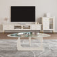 Supporto TV multimediale in legno massello Console multimediale scandinava con cassetti
