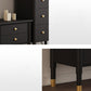 Supporto TV multimediale in legno massello Console multimediale scandinava con cassetti