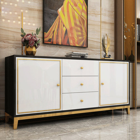 Console multimediale di archiviazione per supporti televisivi in ​​vetro con cassetti