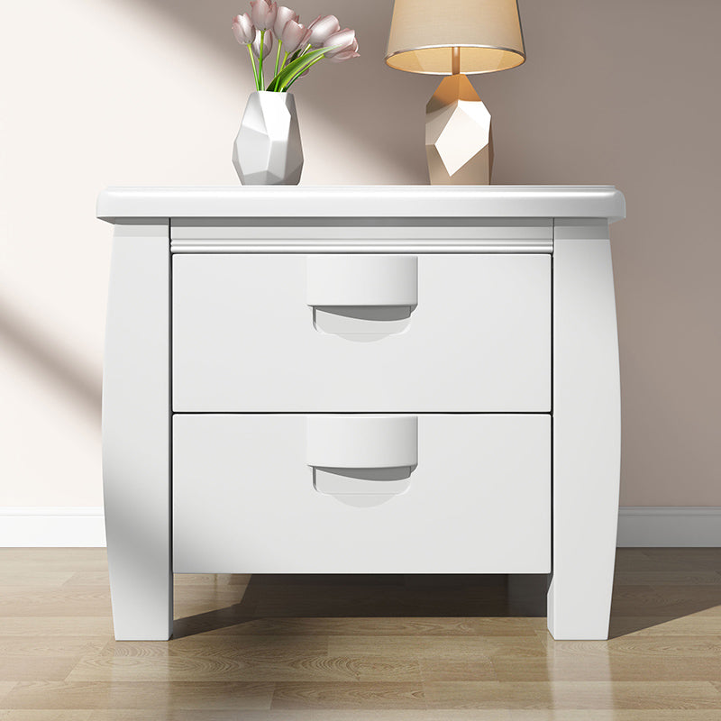 Solid Wood Accent Table Nightstand Modern Bedside Cabinet for Bedroom White 1 Piece Clearhalo 'Bedroom Furniture' 'furn' 'furn_night_stand' 'Furniture' 'night_stand' 'Nightstands' 6664726