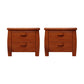 Solid Wood Accent Table Nightstand Modern Bedside Cabinet for Bedroom Medium Wood 2 Piece Set Clearhalo 'Bedroom Furniture' 'furn' 'furn_night_stand' 'Furniture' 'night_stand' 'Nightstands' 6664735