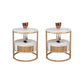 Modern Accent Table Nightstand Open Storage Nightstand with Drawer Gold 2 Piece Set Clearhalo 'Bedroom Furniture' 'furn' 'furn_night_stand' 'Furniture' 'night_stand' 'Nightstands' 6664742