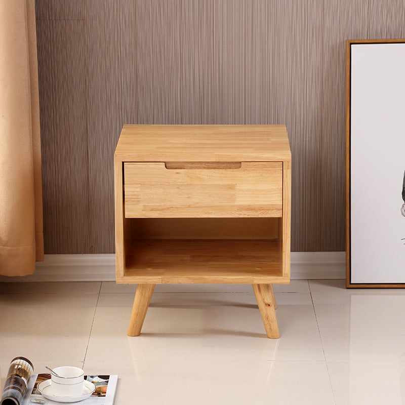 Modern Bedside Cabinet Solid Wood Bed Nightstand for Bedroom Natural 1 Piece 1 Clearhalo 'Bedroom Furniture' 'furn' 'furn_night_stand' 'Furniture' 'night_stand' 'Nightstands' 6664777