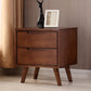 Modern Bedside Cabinet Solid Wood Bed Nightstand for Bedroom Nut-Brown 1 Piece 2 Clearhalo 'Bedroom Furniture' 'furn' 'furn_night_stand' 'Furniture' 'night_stand' 'Nightstands' 6664779
