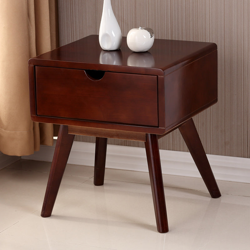 Modern Bedside Cabinet Solid Wood Bed Nightstand for Bedroom Walnut 1 Piece 1 Clearhalo 'Bedroom Furniture' 'furn' 'furn_night_stand' 'Furniture' 'night_stand' 'Nightstands' 6664780