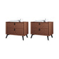 Leather Bed Nightstand Contemporary Bedside Cabinet for Bedroom