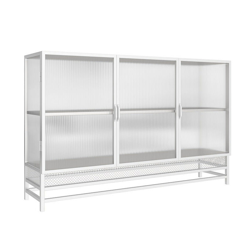 Glam Metal Curio Curio Porte in vetro Display mobile per soggiorno