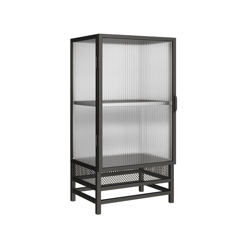 Glam Metal Curio Curio Porte in vetro Display mobile per soggiorno