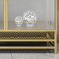 Glam Metal Curio Curio Porte in vetro Display mobile per soggiorno