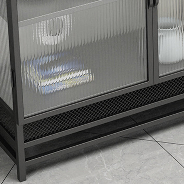 Glam Metal Curio Curio Porte in vetro Display mobile per soggiorno