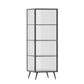 Modern Metal Curio Cabinet Glass Doors Storage Cabinet for Dining Room Clearhalo 'Display & China Cabinets' 'display_china_cabinets' 'furn' 'furn_display_china_cabinets' 'Furniture' 'Kitchen & Dining Furniture' 6664974