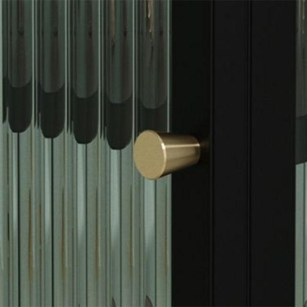 Modern Metal Curio Cabinet Glass Doors Storage Cabinet for Dining Room Clearhalo 'Display & China Cabinets' 'display_china_cabinets' 'furn' 'furn_display_china_cabinets' 'Furniture' 'Kitchen & Dining Furniture' 6664975