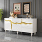 Commode de rangement en pierre de coffre de rangement Glam classique de 13,65 pouces de largeur