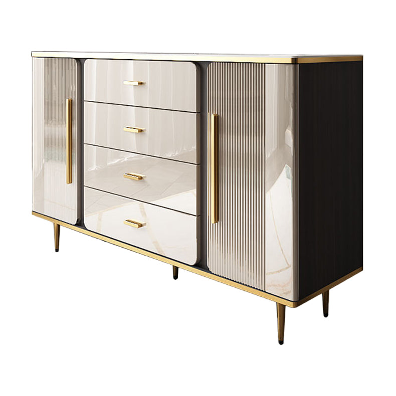 Glam Combo Dresser Wood Storage Chest Dresser with Metal Feet for Bedroom Clearhalo 'Bedroom Furniture' 'Dressers & Chests' 'dressers_chests' 'furn' 'furn_dressers_chests' 'Furniture' 6665050