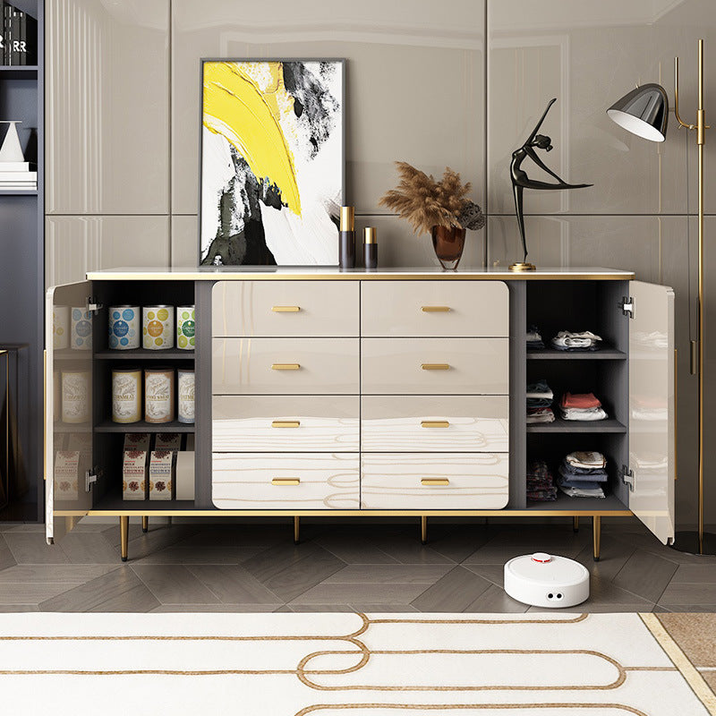 Glam Combo Dresser Wood Storage Chest Dresser with Metal Feet for Bedroom Clearhalo 'Bedroom Furniture' 'Dressers & Chests' 'dressers_chests' 'furn' 'furn_dressers_chests' 'Furniture' 6665058