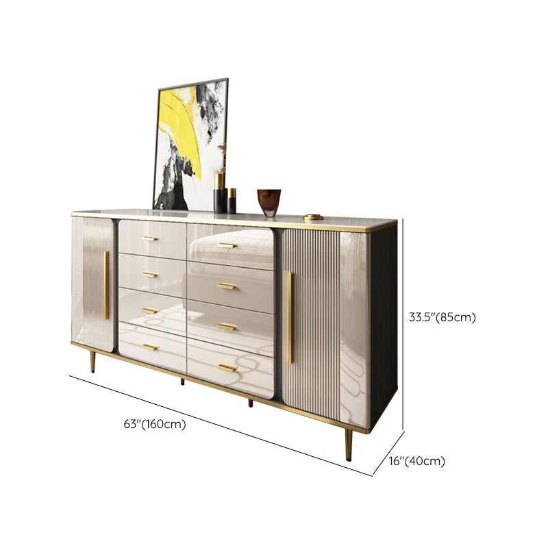 Glam Combo Dresser Wood Storage Chest Dresser with Metal Feet for Bedroom Clearhalo 'Bedroom Furniture' 'Dressers & Chests' 'dressers_chests' 'furn' 'furn_dressers_chests' 'Furniture' 6665064