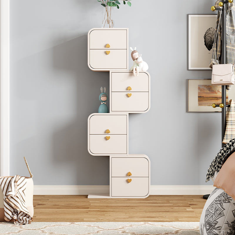 Comò moderno con cassettiera portaoggetti da 15,6 pollici di larghezza con 4/8 cassetti