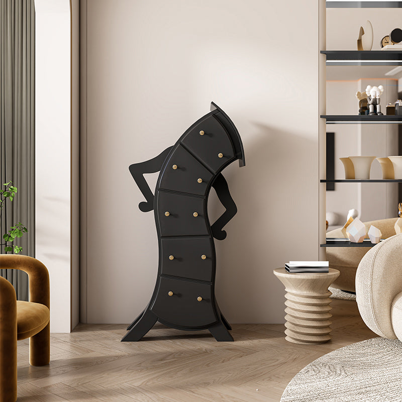 13.65-inch Width Storage Chest Contemporary Dresser with 5 Drawers Clearhalo 'Bedroom Furniture' 'Dressers & Chests' 'dressers_chests' 'furn' 'furn_dressers_chests' 'Furniture' 6665090