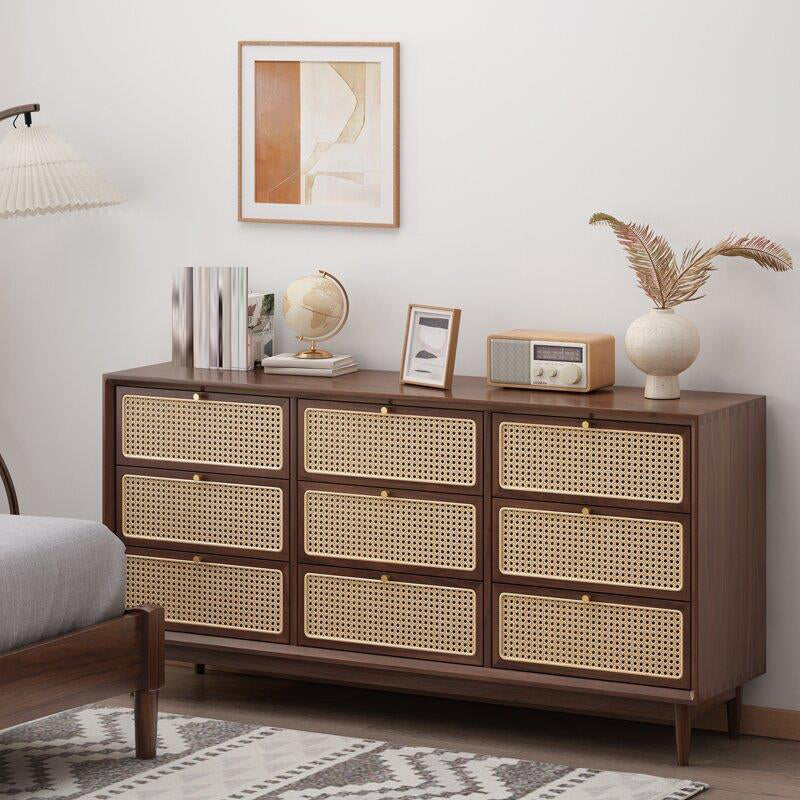 Traditional Storage Chest Dresser Wooden Chest with 9 Drawers Clearhalo 'Bedroom Furniture' 'Dressers & Chests' 'dressers_chests' 'furn' 'furn_dressers_chests' 'Furniture' 6665136
