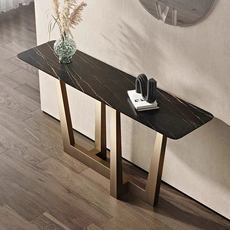 Console rettangolare in pietra Tabella 1-SHELF 31,5 "TABELLO DI ACCENTO ALTA