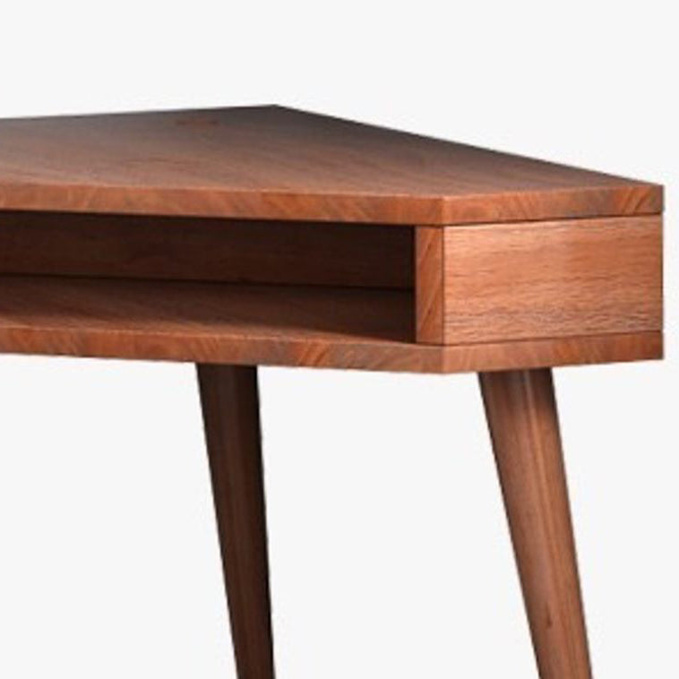 Contemporary Solid Wood Writing Desk Bedroom Office Desk in Brown with Legs Clearhalo 'furn' 'furn_office_desk' 'Furniture' 'Office Desks' 'Office Furniture' 'office_desk' 6665288