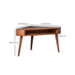 Contemporary Solid Wood Writing Desk Bedroom Office Desk in Brown with Legs Clearhalo 'furn' 'furn_office_desk' 'Furniture' 'Office Desks' 'Office Furniture' 'office_desk' 6665295