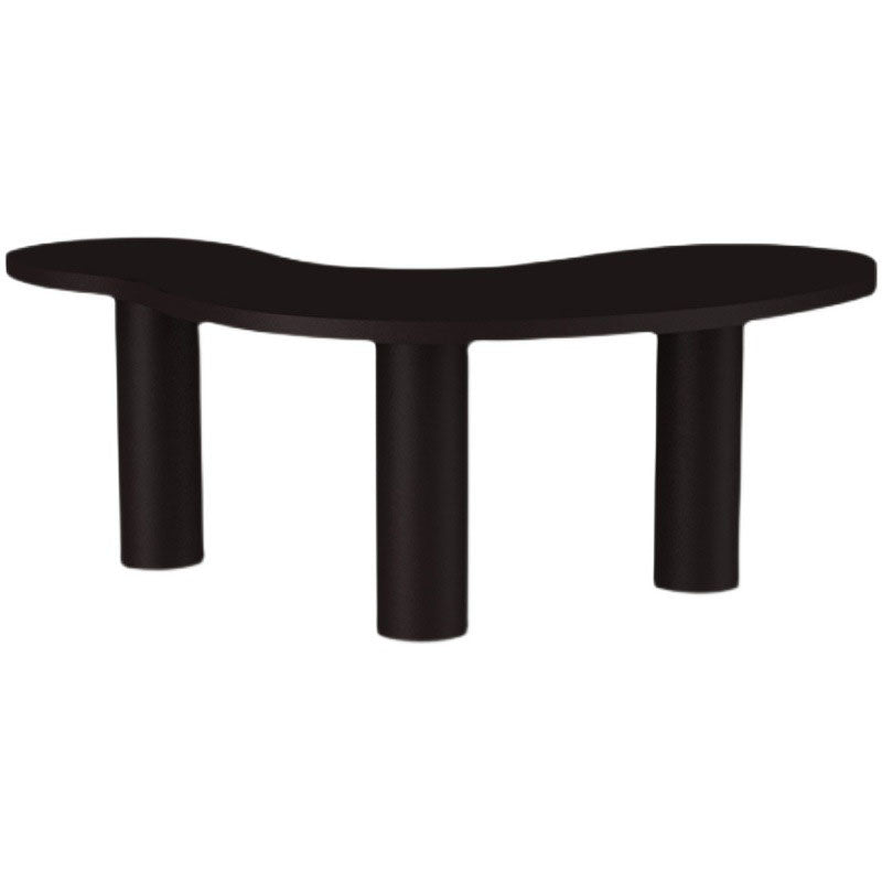 Bureau de bureau contemporain Bois massif 29,5 "Hauteur Bureau d'écriture en noir avec jambes