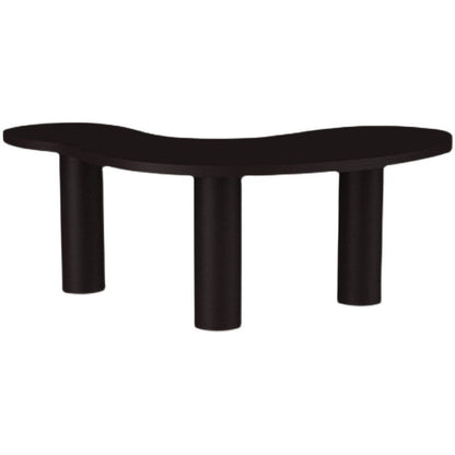 Bureau de bureau contemporain Bois massif 29,5 "Hauteur Bureau d'écriture en noir avec jambes