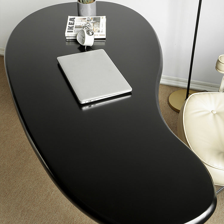 Bureau d'écriture industriel 29.5 "Hauteur de bureau en bois massif en noir avec jambes