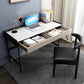 2 laden Office Desk Stone rechthoekig schrijfbureau met ijzeren benen