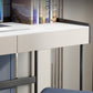 2 laden Office Desk Stone rechthoekig schrijfbureau met ijzeren benen