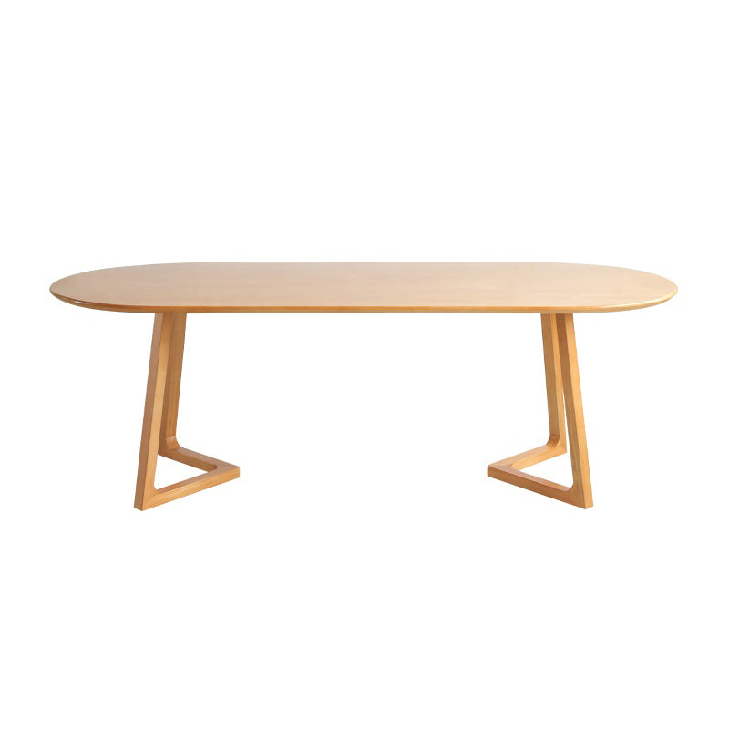 Base di slitta da slitta per ufficio ovale in legno massiccio 29,53 "scrivania alta