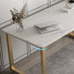 Bureau de bureau d'écriture rectangulaire Glam Bureau avec des jambes en métal