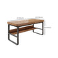 29,25 inch H Hedendaags kantoor Desk rechthoek Rechthoek Massief Wood Writing Desk