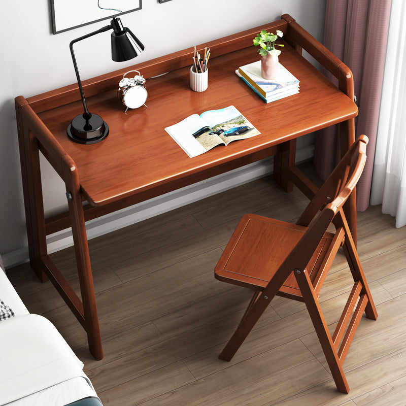 30.42インチHコンテンポラリーオフィスデスクソリッドウッド折りたたみ式ライティングデスク