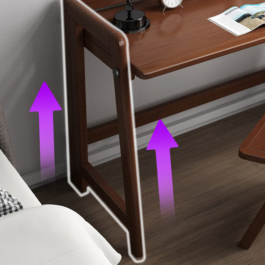 Scrivania da 30,42 pollici per ufficio contemporaneo da ufficio in legno massiccio