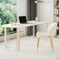 Contemporary Stone Writing Desk Bedroom Office Desk with White Legs Clearhalo 'furn' 'furn_office_desk' 'Furniture' 'Office Desks' 'Office Furniture' 'office_desk' 6665574