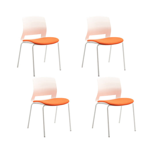 Modern Office Chair No Wheels Armless No Distressing Desk Chair 4 Piece Set