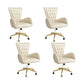 Modern Leather Task Chair Height-adjustable Desk Chair for Office 4 Piece Set Clearhalo 'furn' 'furn_office_chair' 'Furniture' 'Office Chairs' 'Office Furniture' 'office_chair' 6665643