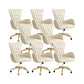 Modern Leather Task Chair Height-adjustable Desk Chair for Office 8 Piece Set Clearhalo 'furn' 'furn_office_chair' 'Furniture' 'Office Chairs' 'Office Furniture' 'office_chair' 6665647