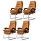Modern Office Chair No Wheels Padded Arms Upholstered No Distressing Desk Chair