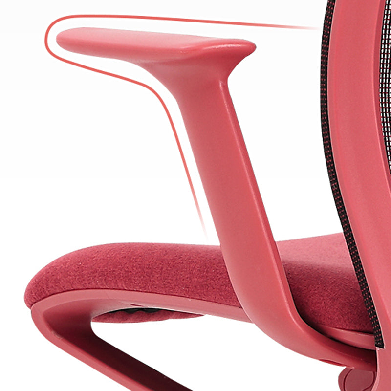 Moderne zwenkstoel Vaste armen Ademend Air Grid Bure stoel met wielen