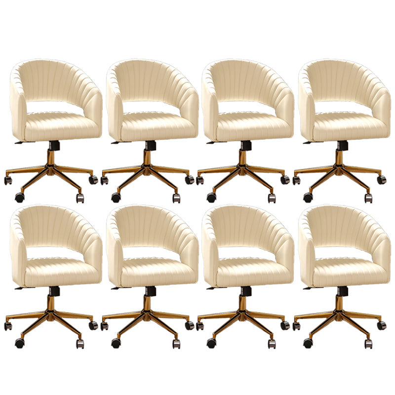 Modern Chair Fixed Arms Adjustable Seat Height Office Chair with Wheels