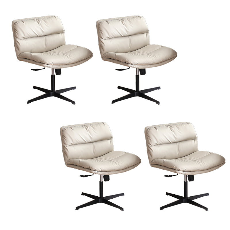 Chaise de bureau sans bras moderne chaise de bureau de hauteur de siège réglable