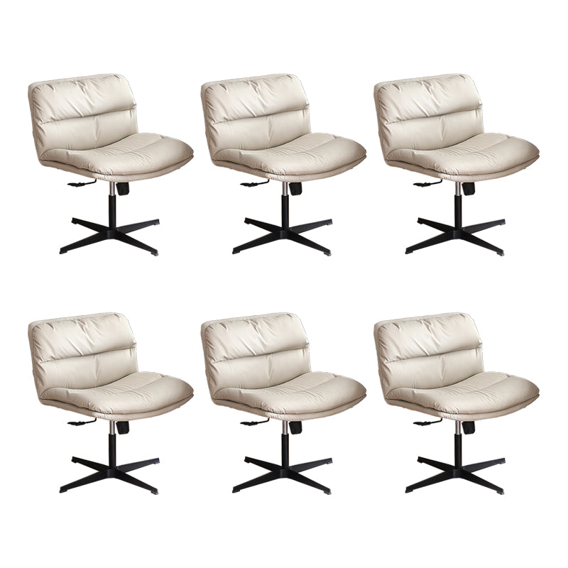 Chaise de bureau sans bras moderne chaise de bureau de hauteur de siège réglable