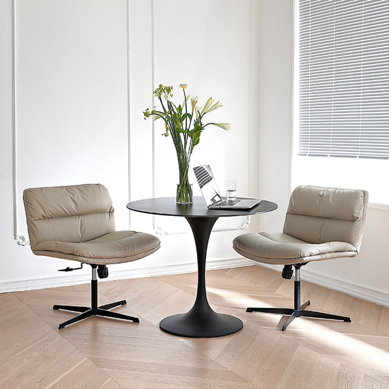 Chaise de bureau sans bras moderne chaise de bureau de hauteur de siège réglable