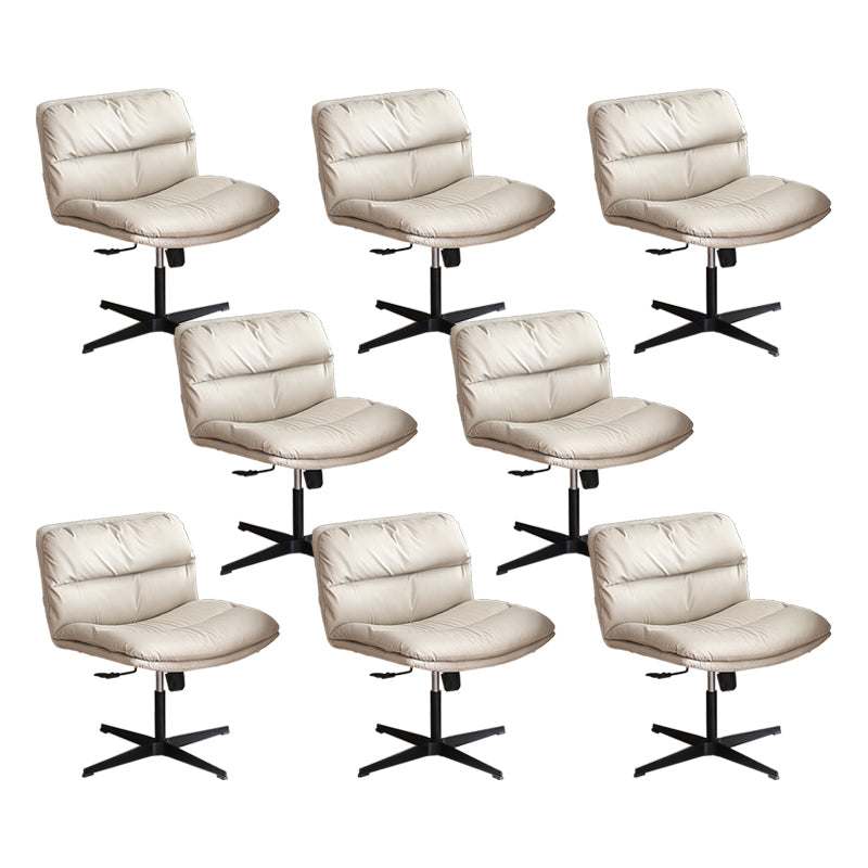 Chaise de bureau sans bras moderne chaise de bureau de hauteur de siège réglable