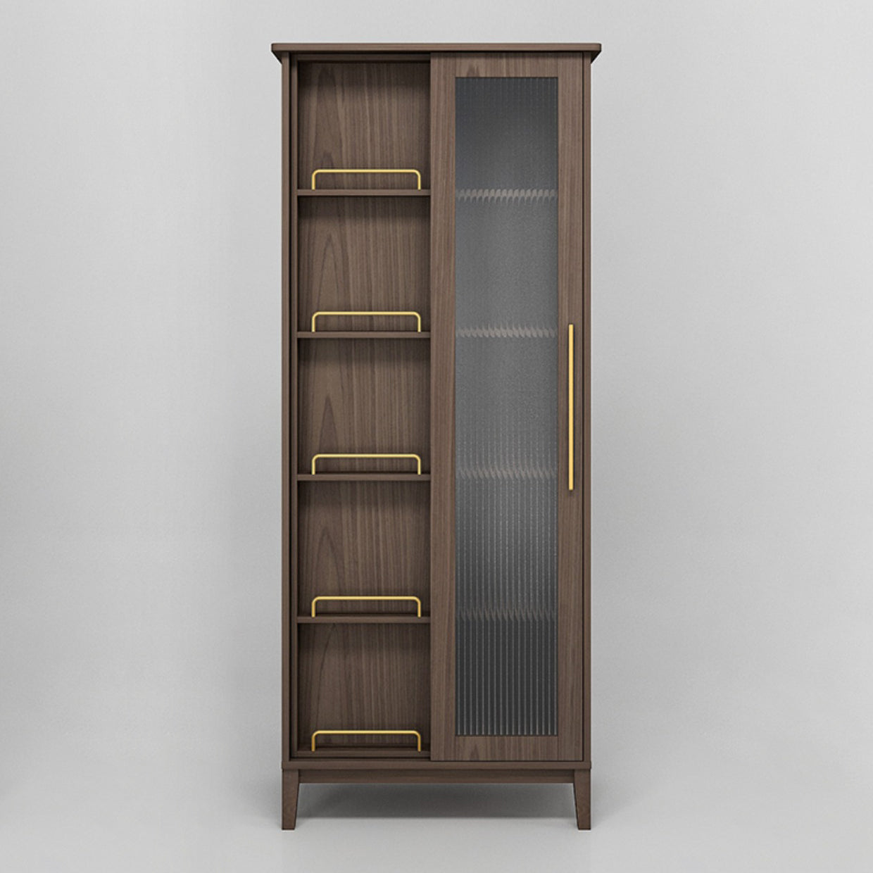 Glam Antique Finish Shelf BOEKKAST standaardboekplank met planken