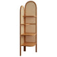 Contemporary Wooden Bookshelf Corner 4 Shelves Closed Back Bookcase Cherry Right Clearhalo 'Bookcases' 'furn' 'furn_bookcases' 'Furniture' 'Office Furniture' 6666274